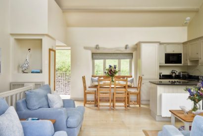 The living room at Buckfast Cottage, Devon