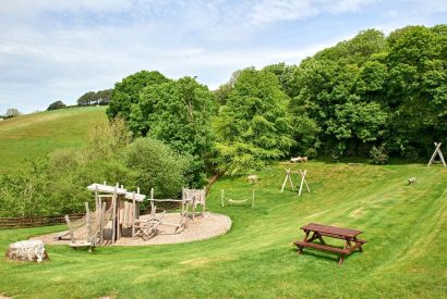 The play area at Buckfast Cottage, Devon
