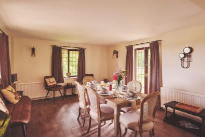 The dining room at The Round, Devon