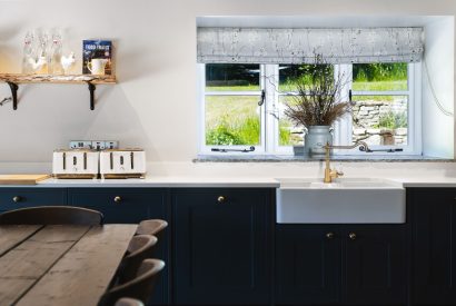 The kitchen at Holwell Farmhouse, Devon
