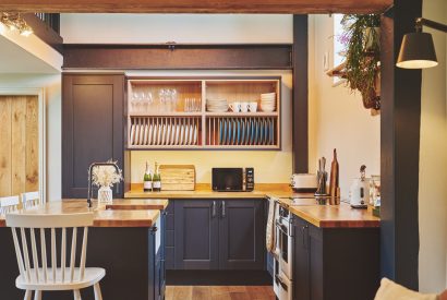 The kitchen at The Barnstay, Hampshire