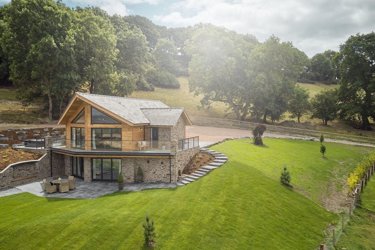 The exterior of Upper Tumble Cottage, Shropshire Hills