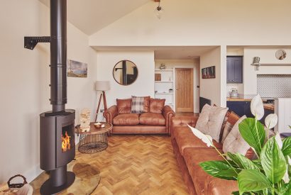 The living space at Upper Tumble Cottage, Shropshire Hills