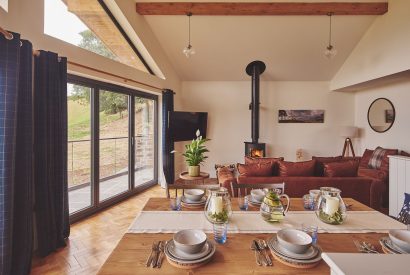 The living area at Upper Tumble Cottage, Shropshire Hills