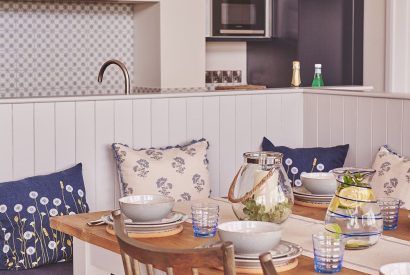 The dining-kitchen at Upper Tumble Cottage, Shropshire Hills