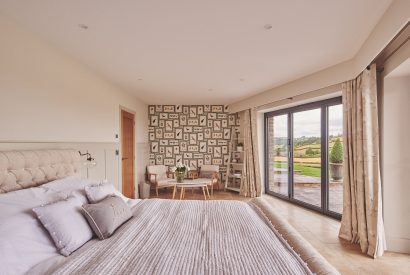 A bedroom at Upper Tumble Cottage, Shropshire Hills