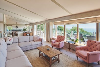 The living room at Beach View, Pembrokeshire