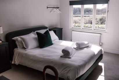 A double bedroom at The Farmstay, Hampshire