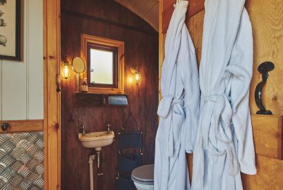 The bathroom at Curious Calf, Herefordshire