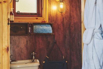 The bathroom at Curious Calf, Herefordshire