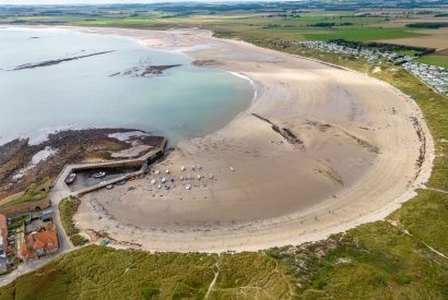 The beach near The Bay at Beadnell, Northumberland