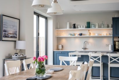 The kitchen and dining area at Sandy Toes, Northumberland