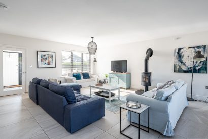 The living room at Sandy Toes, Northumberland