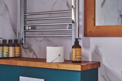 The luxury toiletries in the WC at The Hangout Hut, Worcestershire 