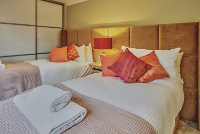 A bedroom at Loch Ness Mansion, Scottish Highlands