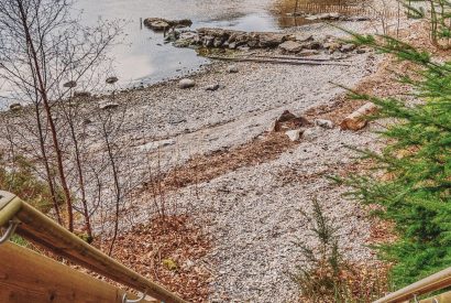 The shingle beach by Loch Ness Mansion, Scottish Highlands