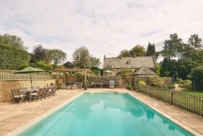 The pool at Withington Grange, Cotswolds