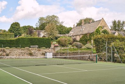 The tennis courts at Withington Grange, Cotswolds