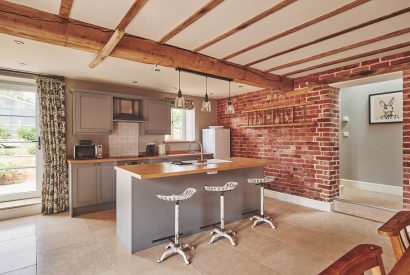 The kitchen at Hay Bale Cottage, Worcestershire