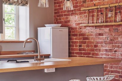 The kitchen at Hay Bale Cottage, Worcestershire