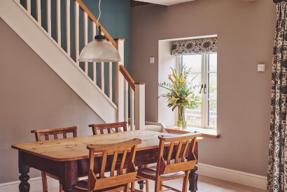 The dining room at Hay Bale Cottage, Worcestershire