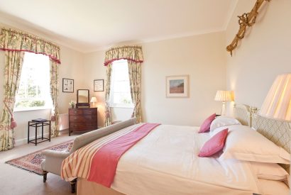 A double bedroom at Cornish Castle, Cornwall