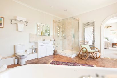 A bathroom at Cornish Castle, Cornwall