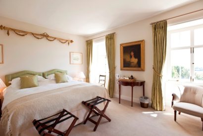 A double bedroom at Cornish Castle, Cornwall