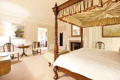 A double bedroom at Cornish Castle, Cornwall