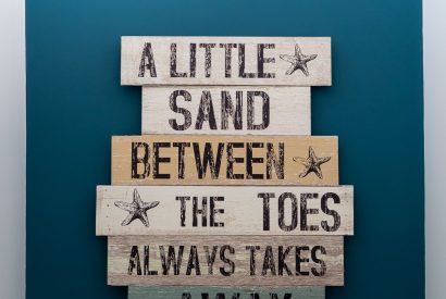 Rustic artwork at Waters Dream, Devon