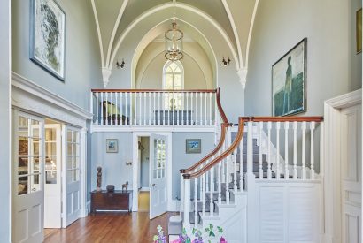 The entrance hall at Roupel Hall, Devon