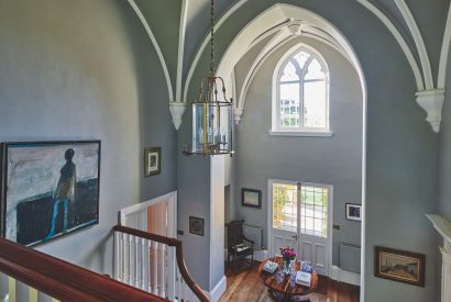 The entrance hall at Roupel Hall, Devon