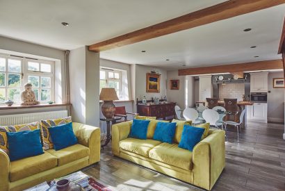 The living space at Roupel East Wing, Devon