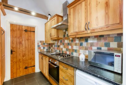 The kitchen at Grindle Cottage, Devon