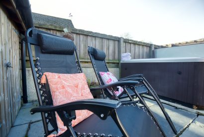 The sun loungers at Grindle Cottage, Devon