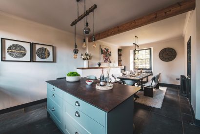 The kitchen at Padstone Farmhouse, Cornwall