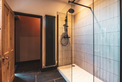 The shower at Padstone Farmhouse, Cornwall