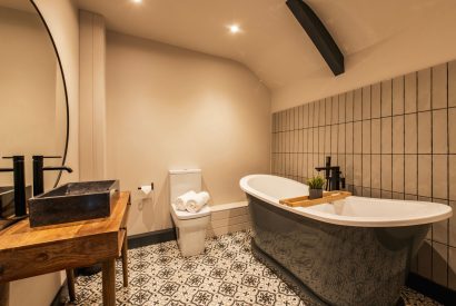 A bathroom at Padstone Farmhouse, Cornwall