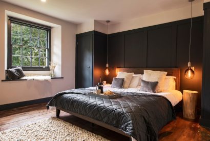 A double bedroom at Padstone Farmhouse, Cornwall