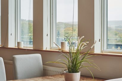 The dining table at Ty Seren, Gower