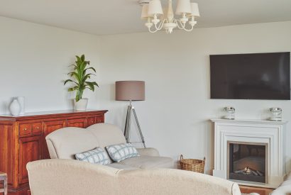 The living room at Ty Seren, Gower