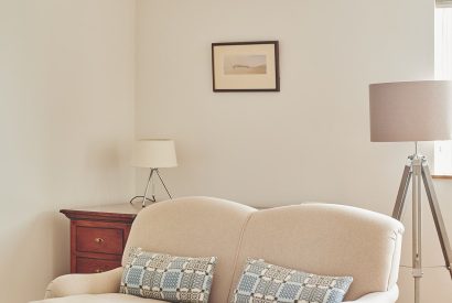 The living room at Ty Seren, Gower