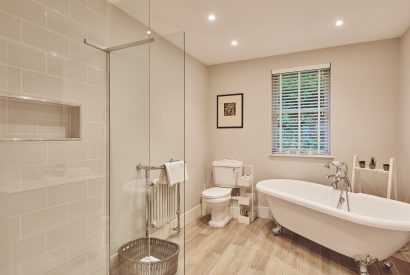 A bathroom at Ty Seren, Gower