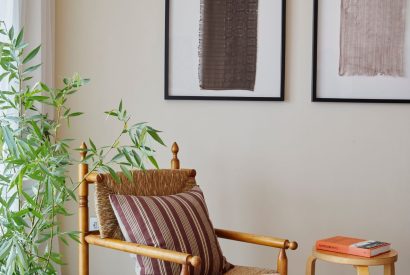 A chair in the living room at Alder Grand Suite, Cotswolds