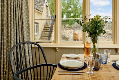 The dining table at Haymaker Barn, Cotswolds