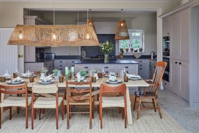 The dining room at Lakeside Manor, Cotswolds