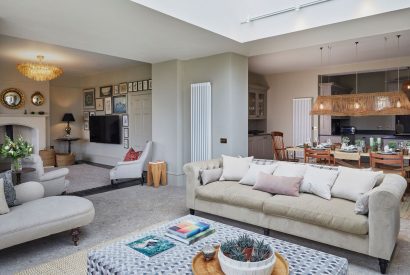 The living room at Lakeside Manor, Cotswolds