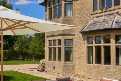 The exterior of Lakeside Manor, Cotswolds