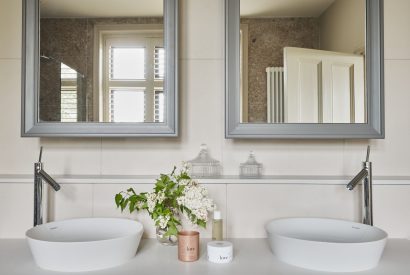 Jack and Jill sinks at Lakeside Manor, Cotswolds