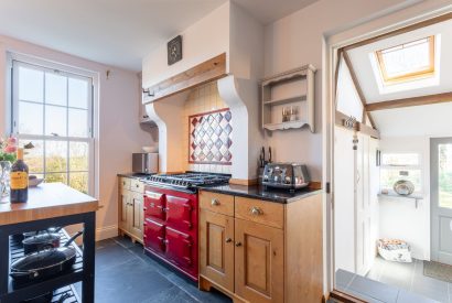 The kitchen at Millook View Farmhouse, Cornwall